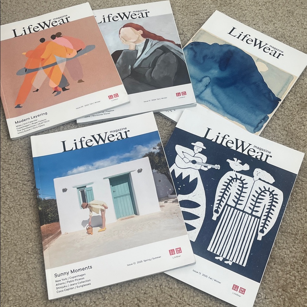 Uniqlo LifeWear Magazines - 2023-2025 (Set of 5)